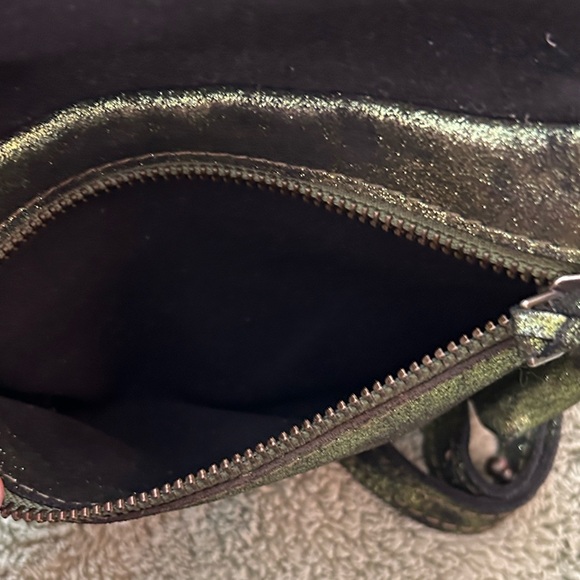 Free People We The Free Rider Pyrite Metallic Green Crossbody Bag - Picture 9 of 9